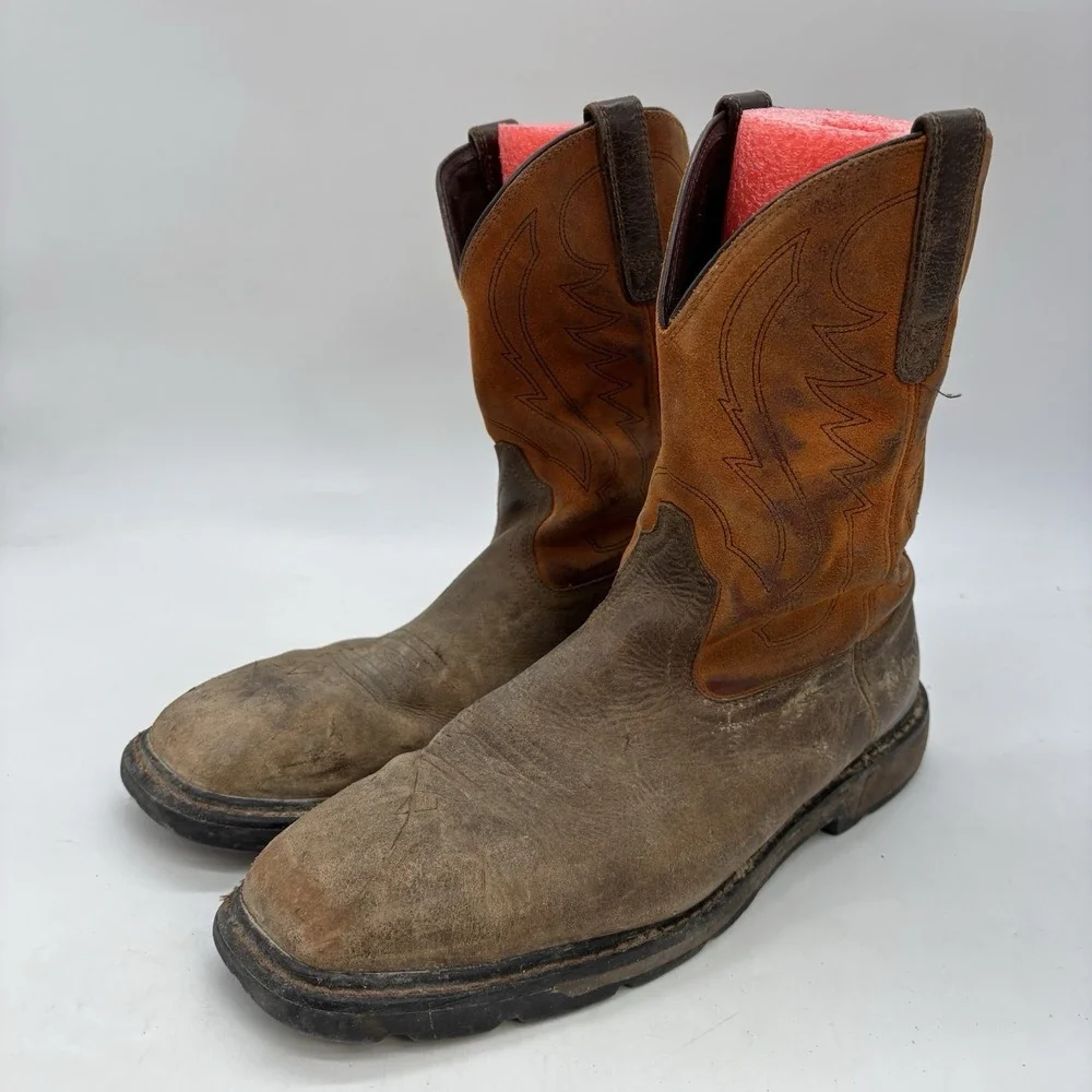 Ariat Work Boots Mens 10.5 Hog XT Patriot Comp Toe ASTM F2413-18 Distressed